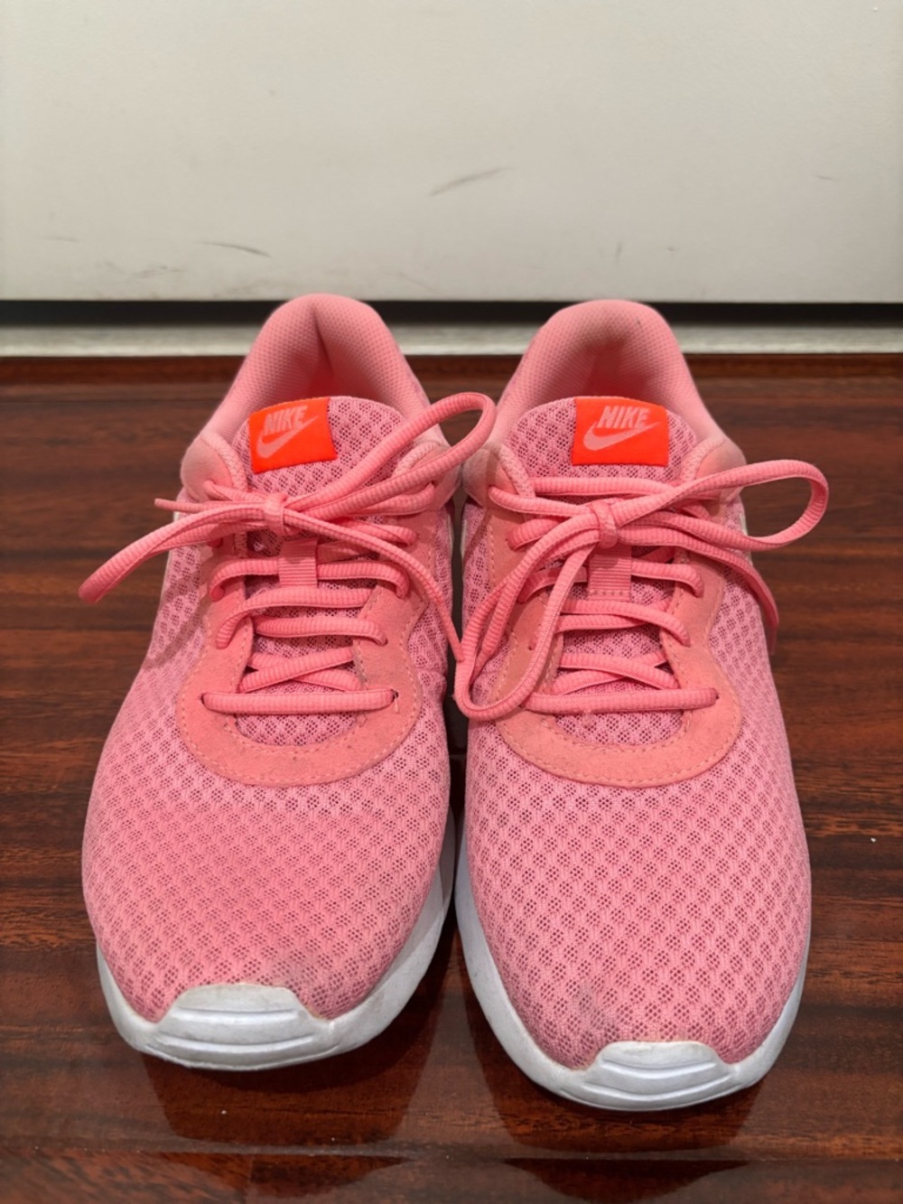 Nike Women's Pink Mesh Lace-Up Sneakers - Picture 1 of 7